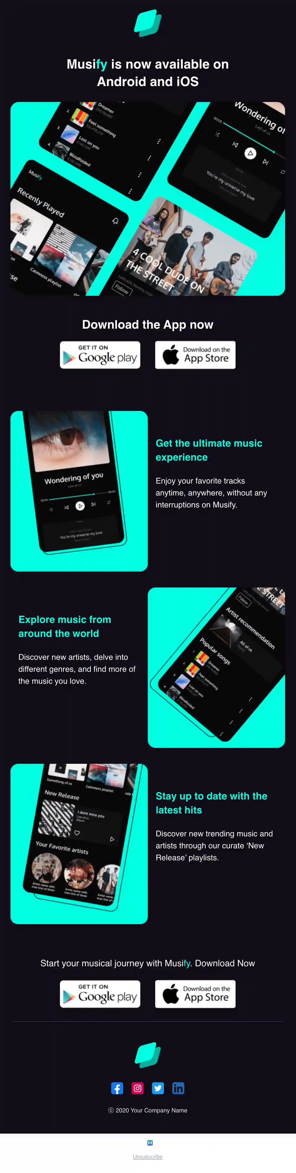 App Download Email Template