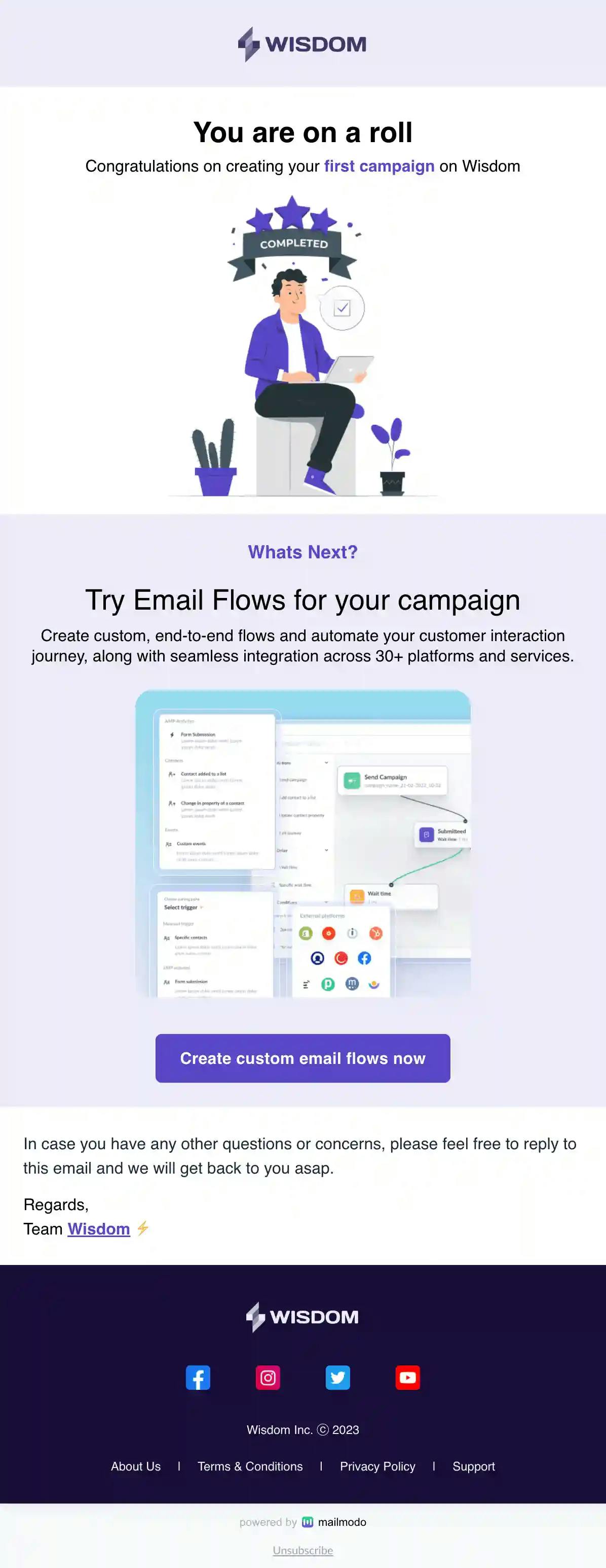 Milestone Email Template