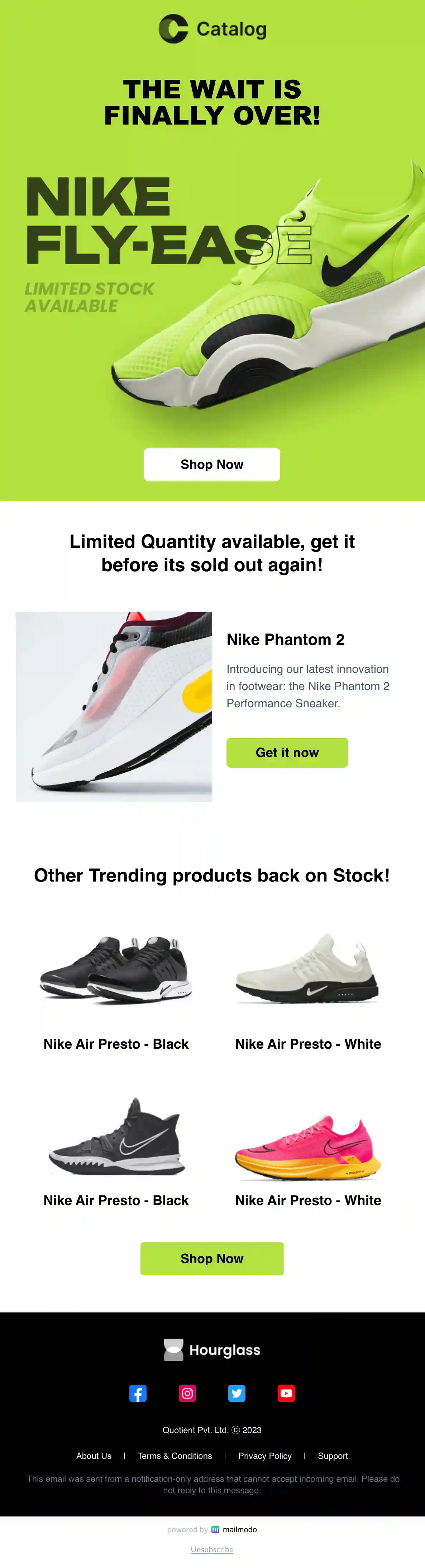 Product Back In Stock Email Template