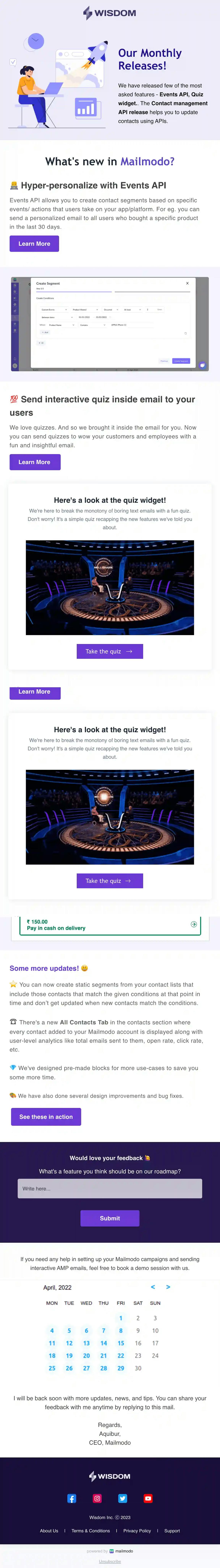 New Feature Email Template