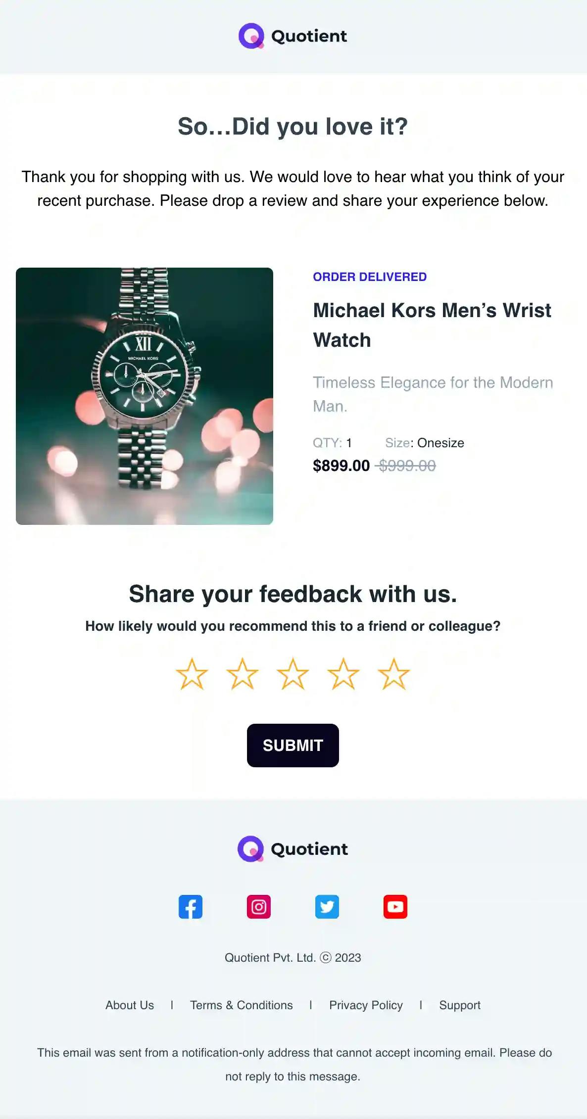 Request Product Feedback Email Template