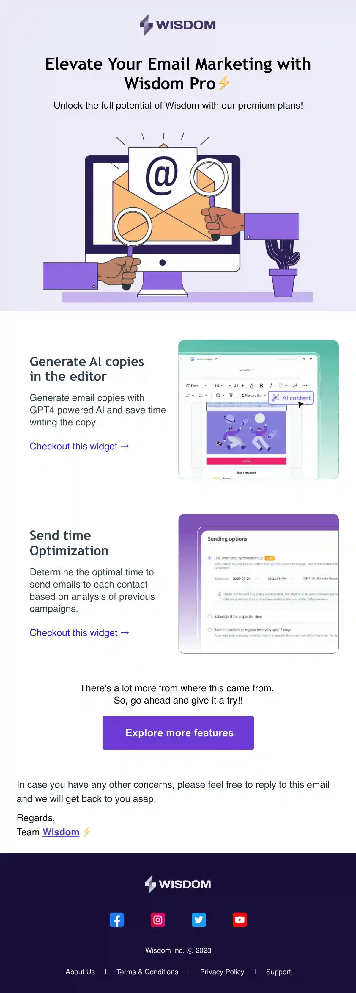 SaaS Upgrading Email Template