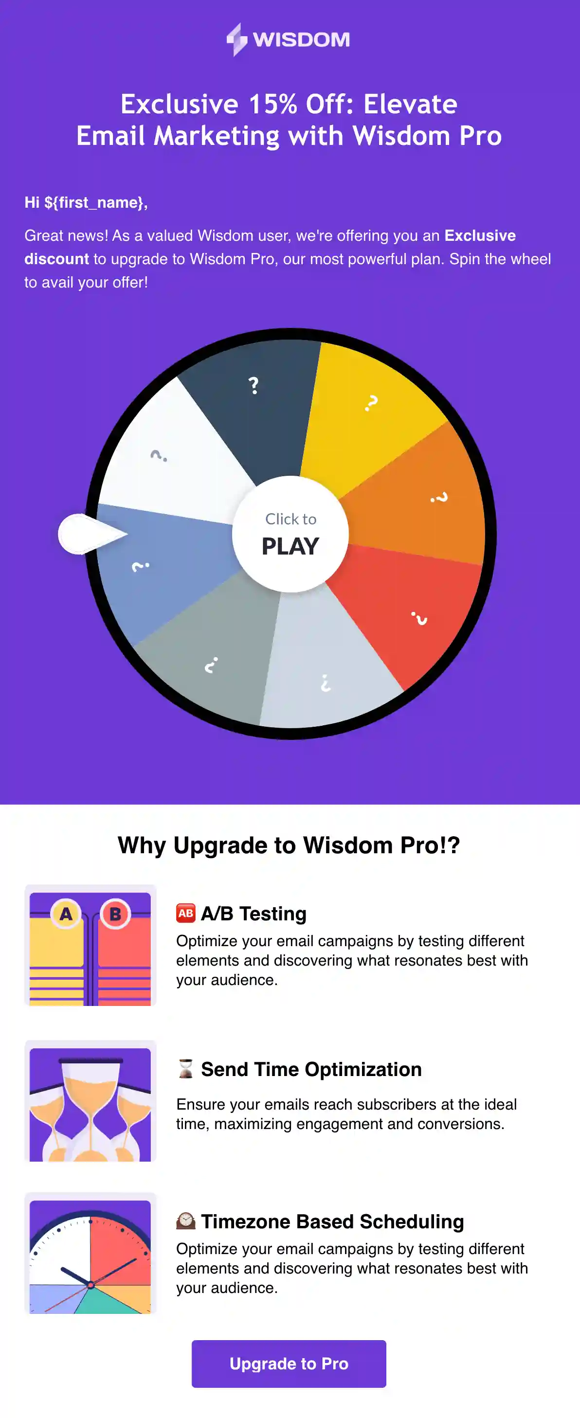 SaaS Cross Sell Email Template