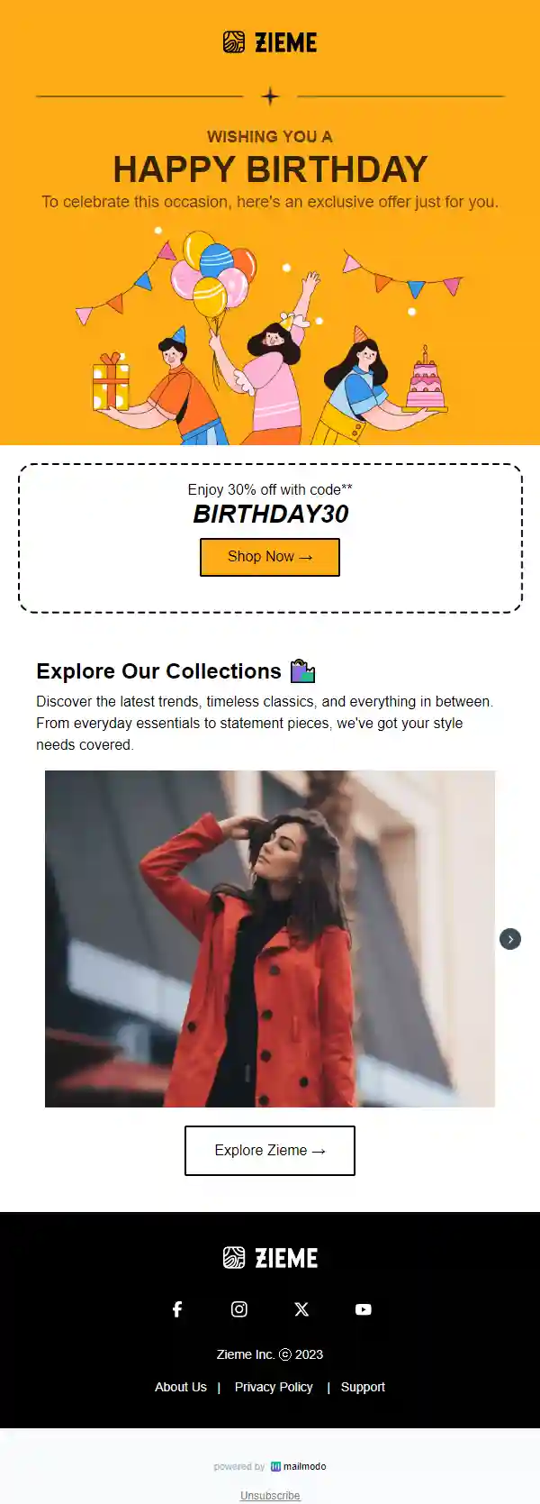 Milestone Offer Email Template