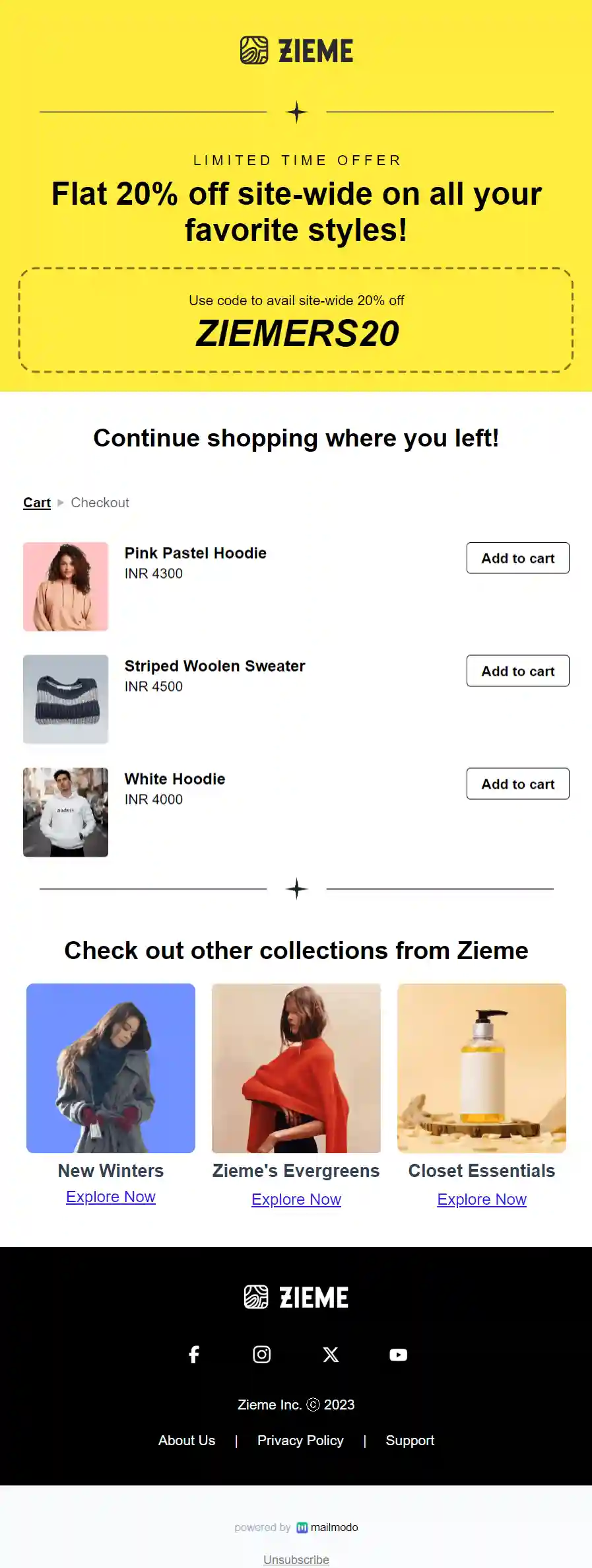 Browse Abandonment Email Template