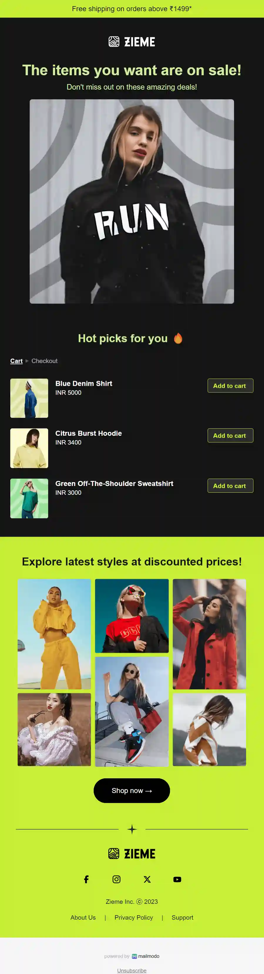 Price Drop Reminder Email Template