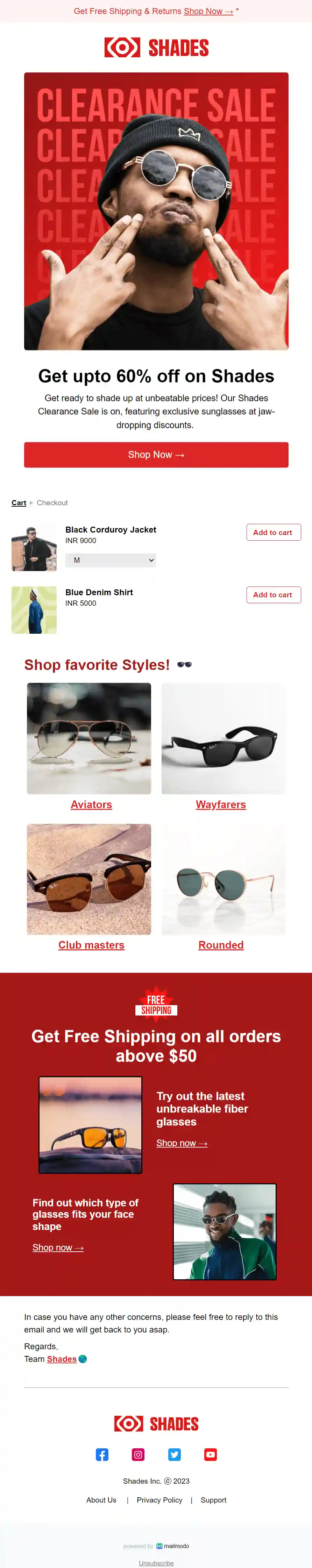 Clearance Sale Email Template