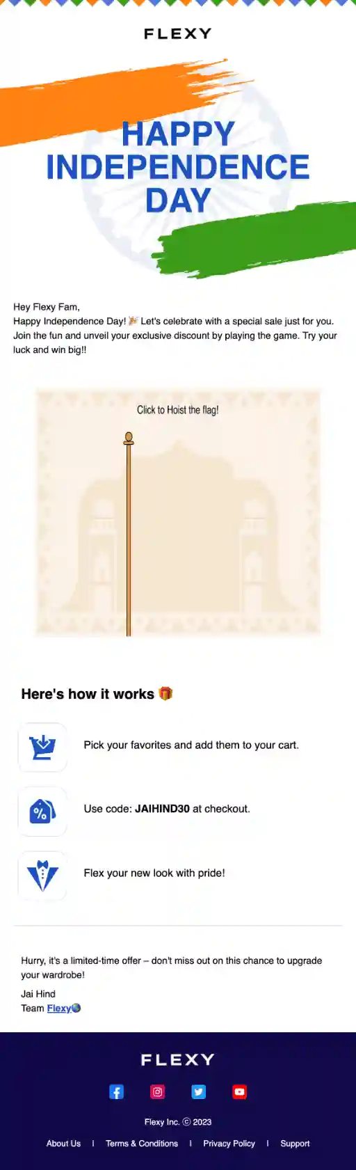 Free Independence Day Email Template