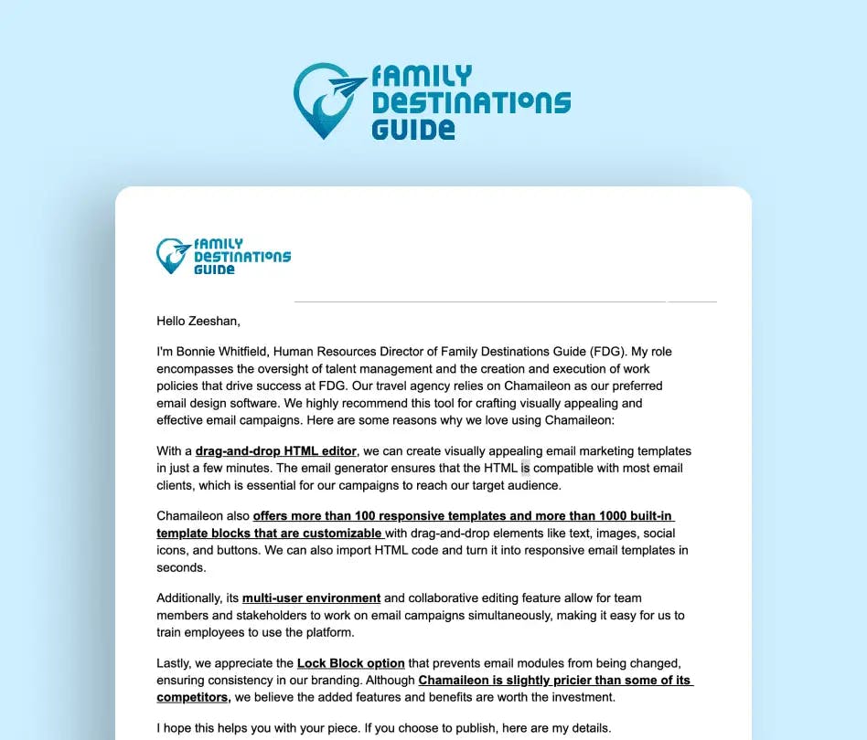 Family Destinations Guide's Email Design System