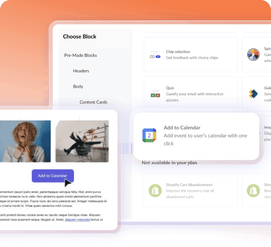 Book meetings in email & boost event registrations Book meetings in email & boost event registrations