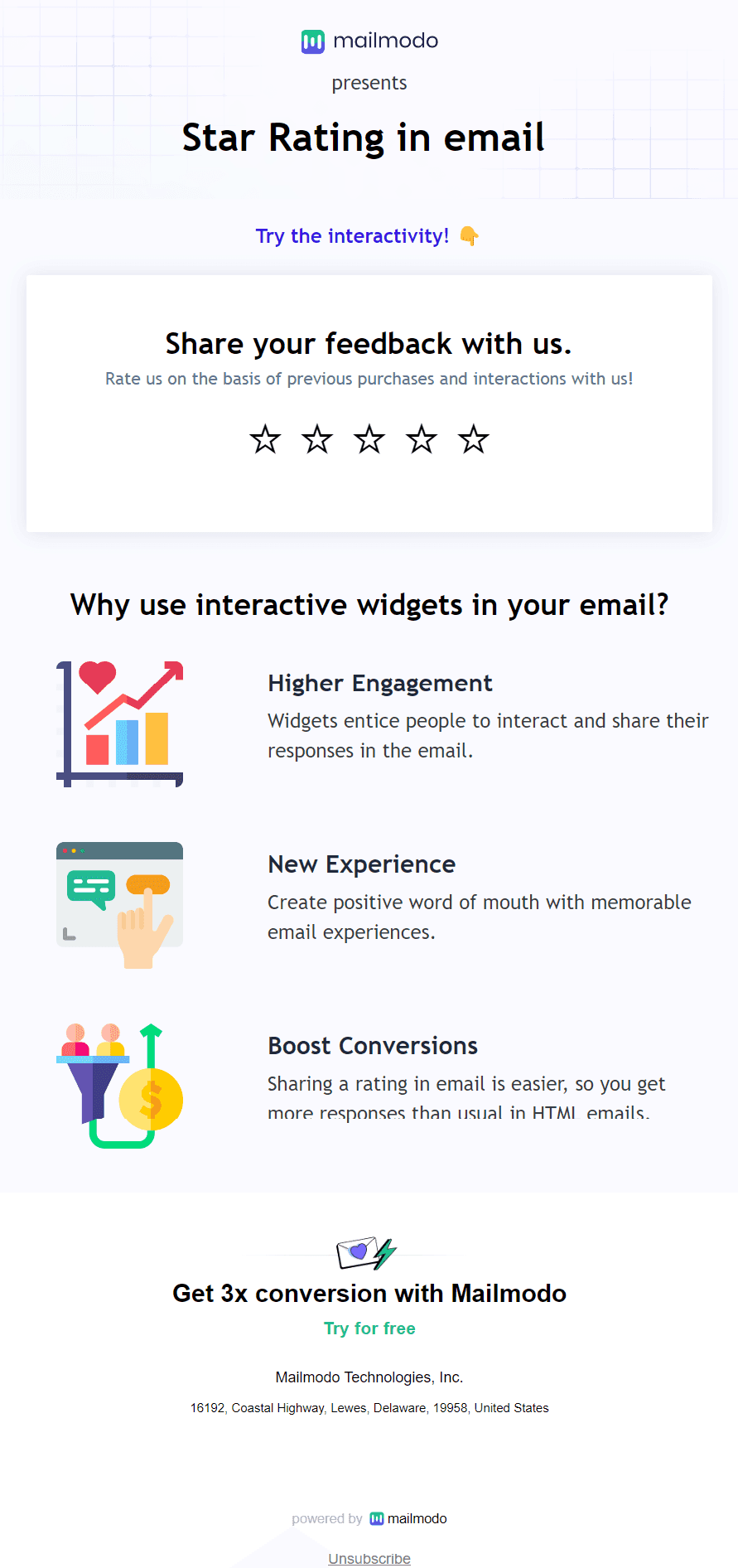 Star Rating Feedback Email Template