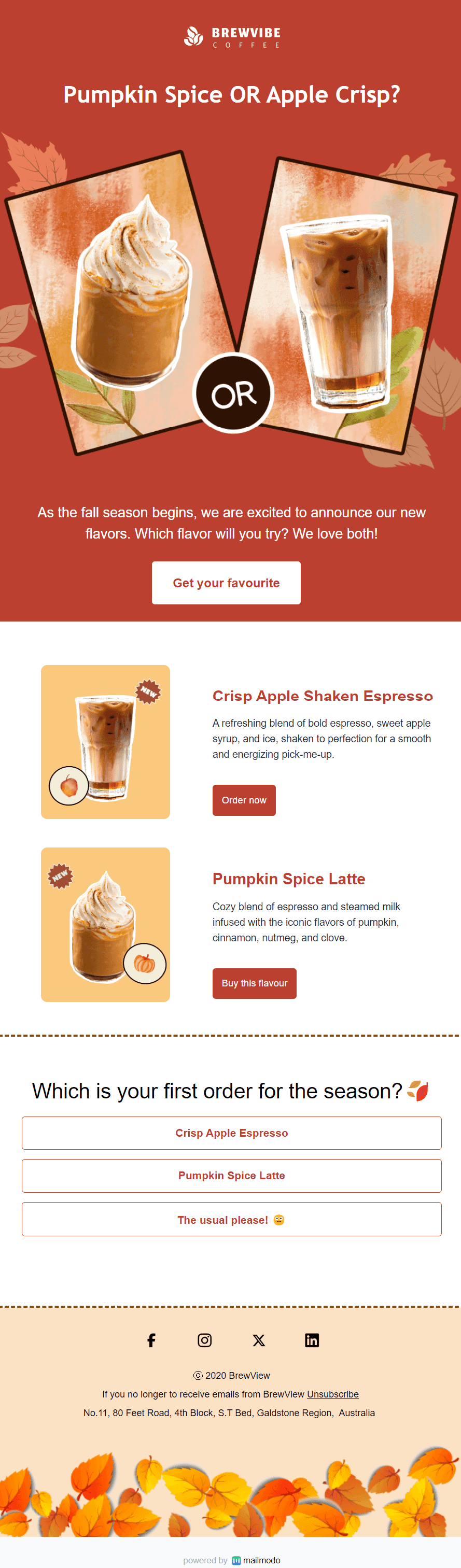 Fall Season Email Template