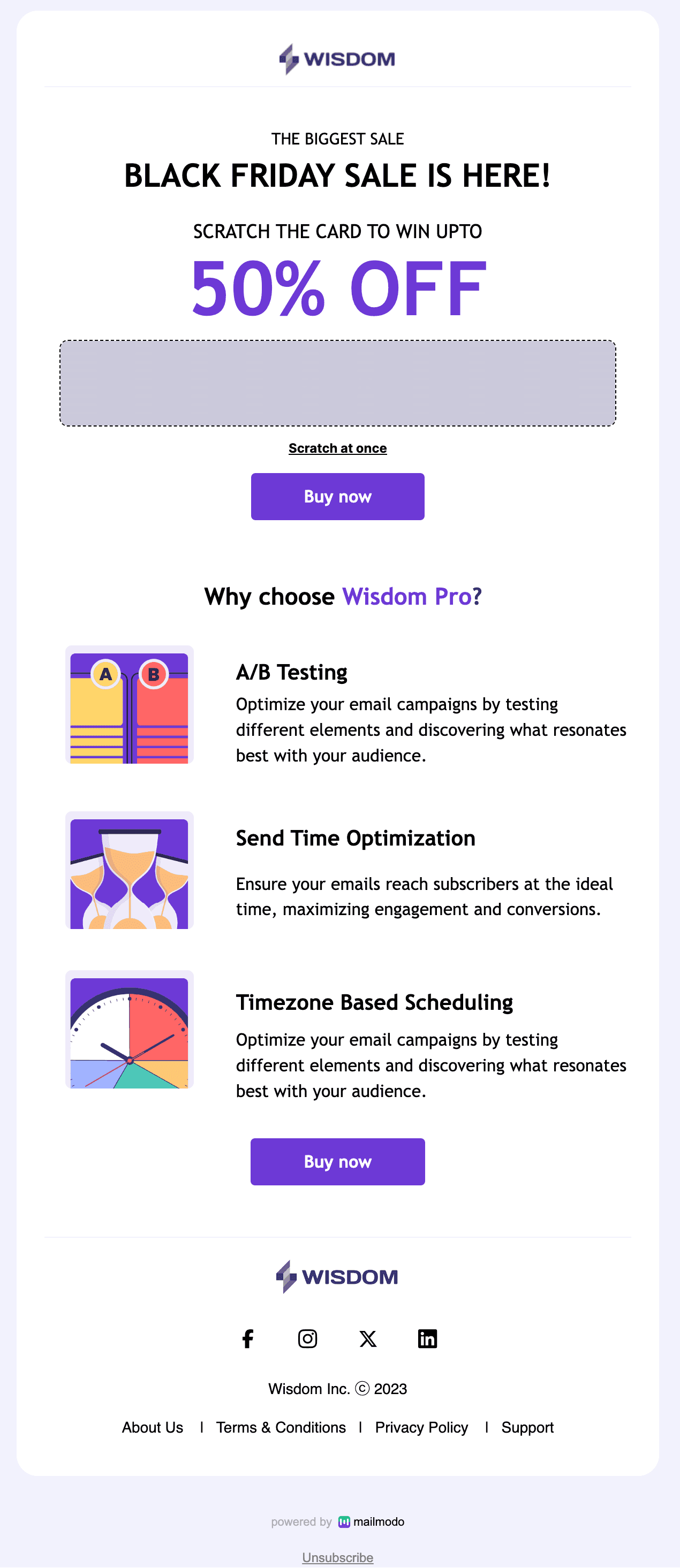 Free Scratch Card Email Template