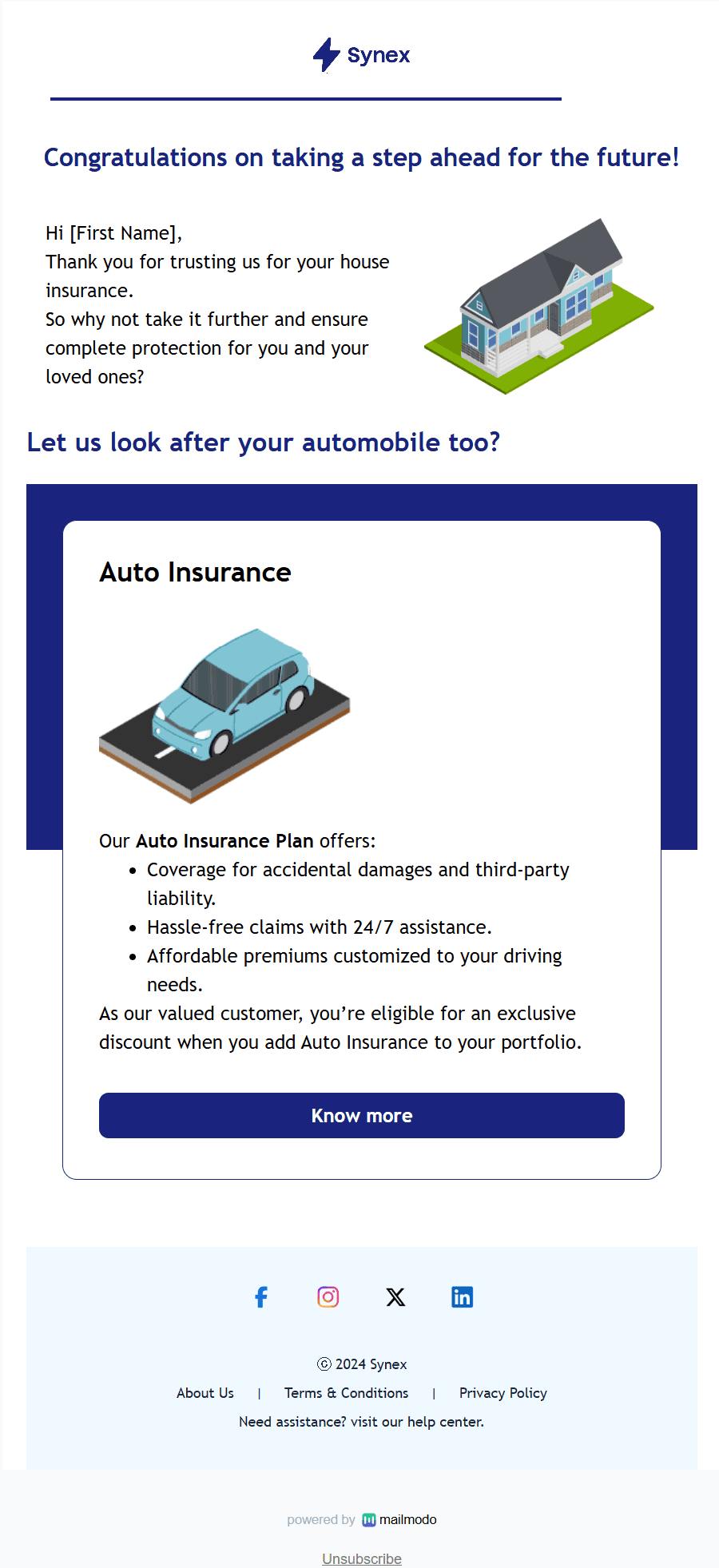 Free Insurance Cross Sell Email Template