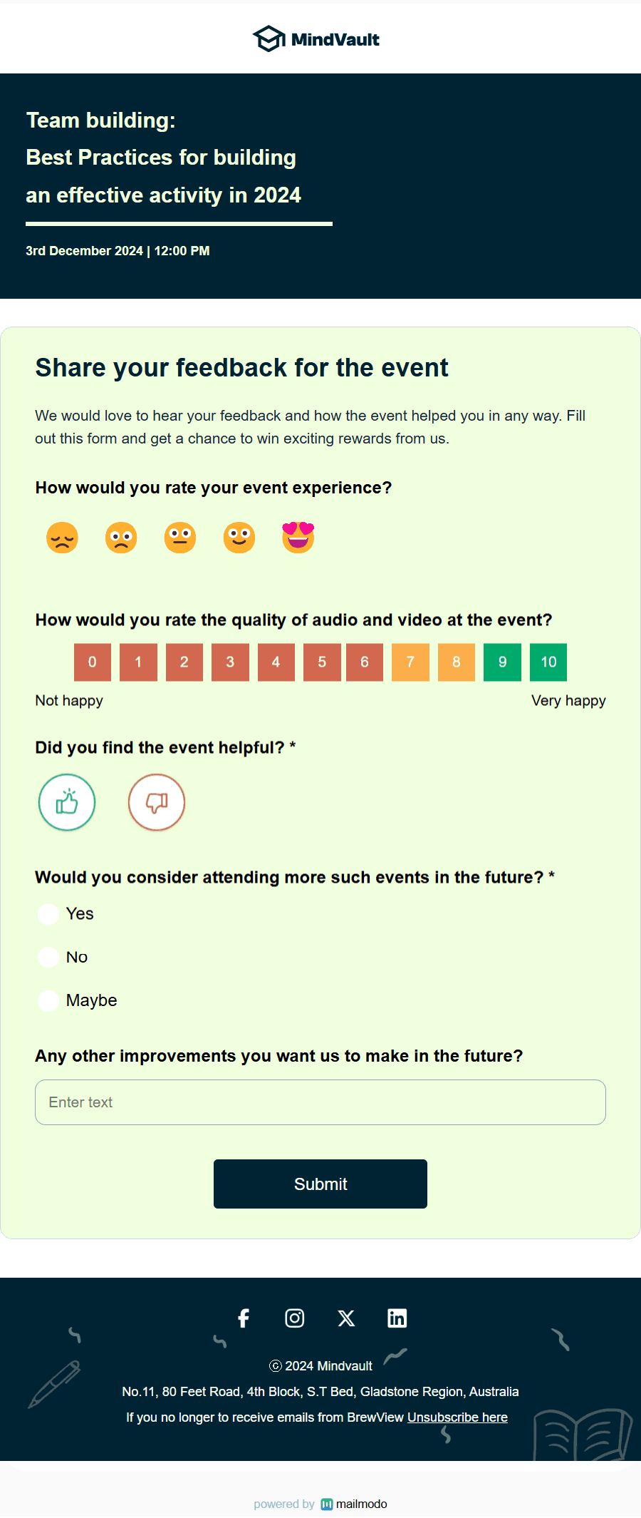 Post Engagement Webinar Thank You Email Template