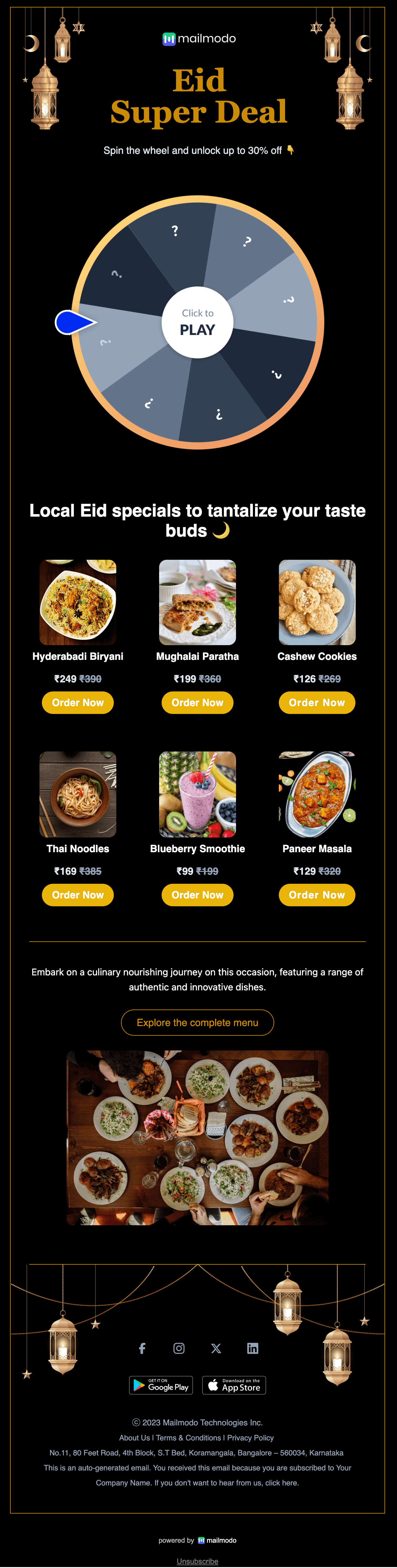 Free Eid Email Template