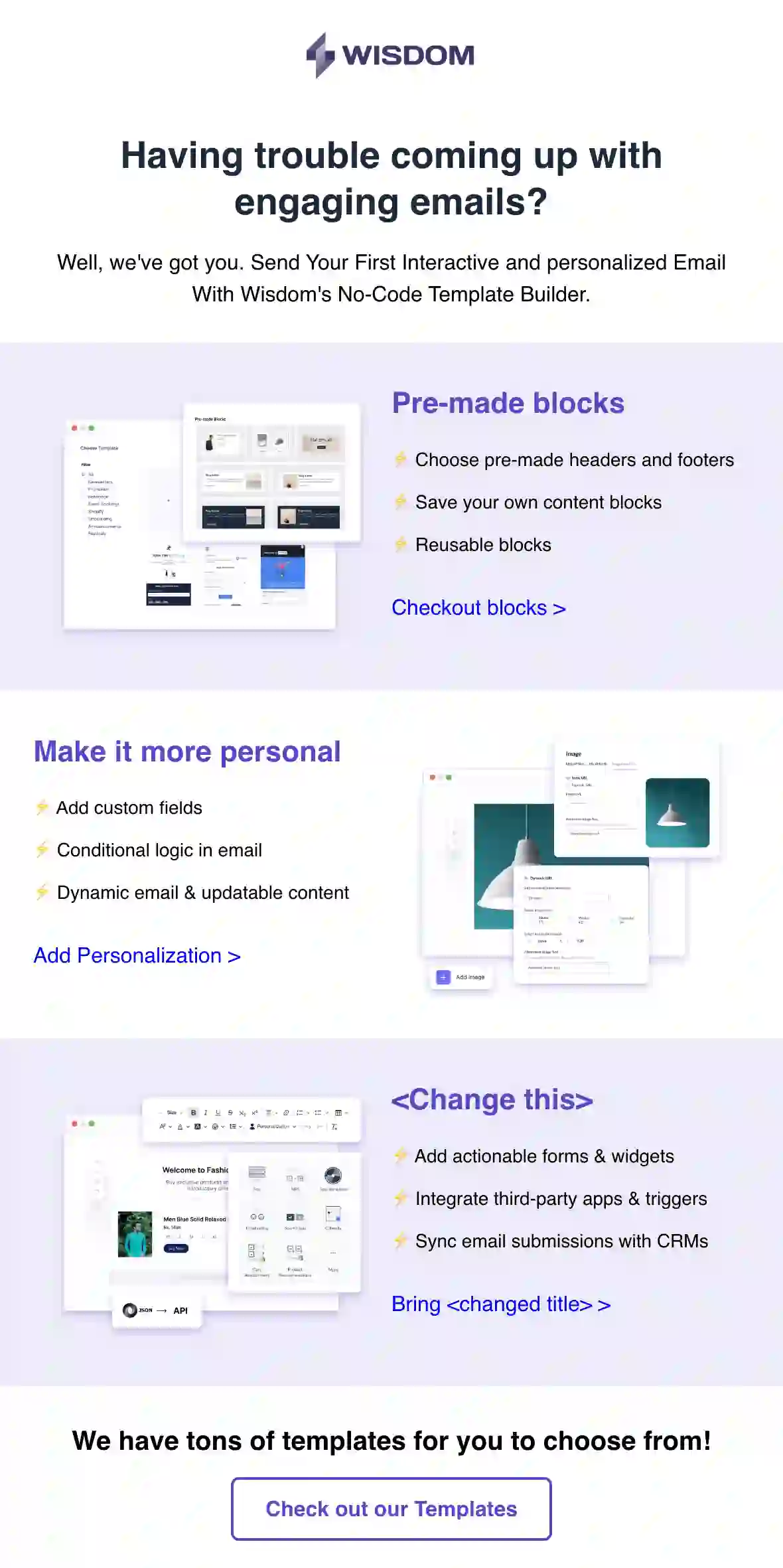 6 Free Engagement Email templates