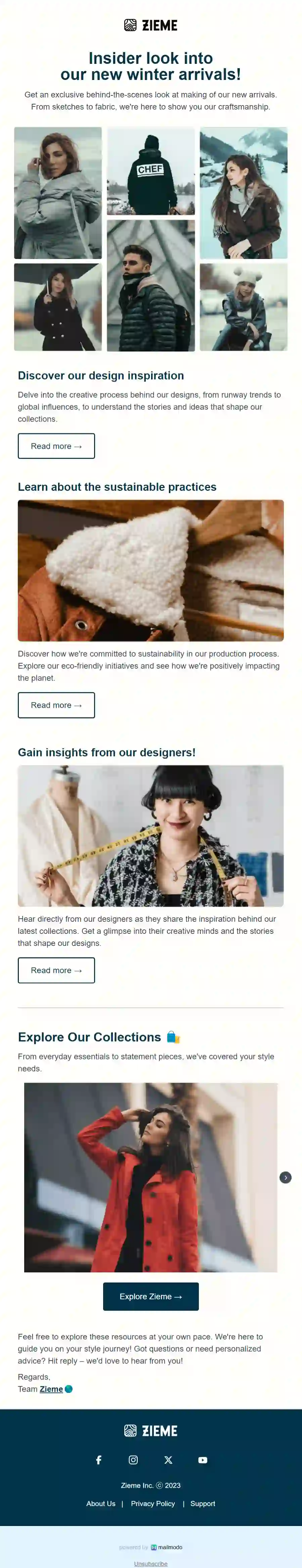 Catalog Email Example Free Brand Email Templates & Examples