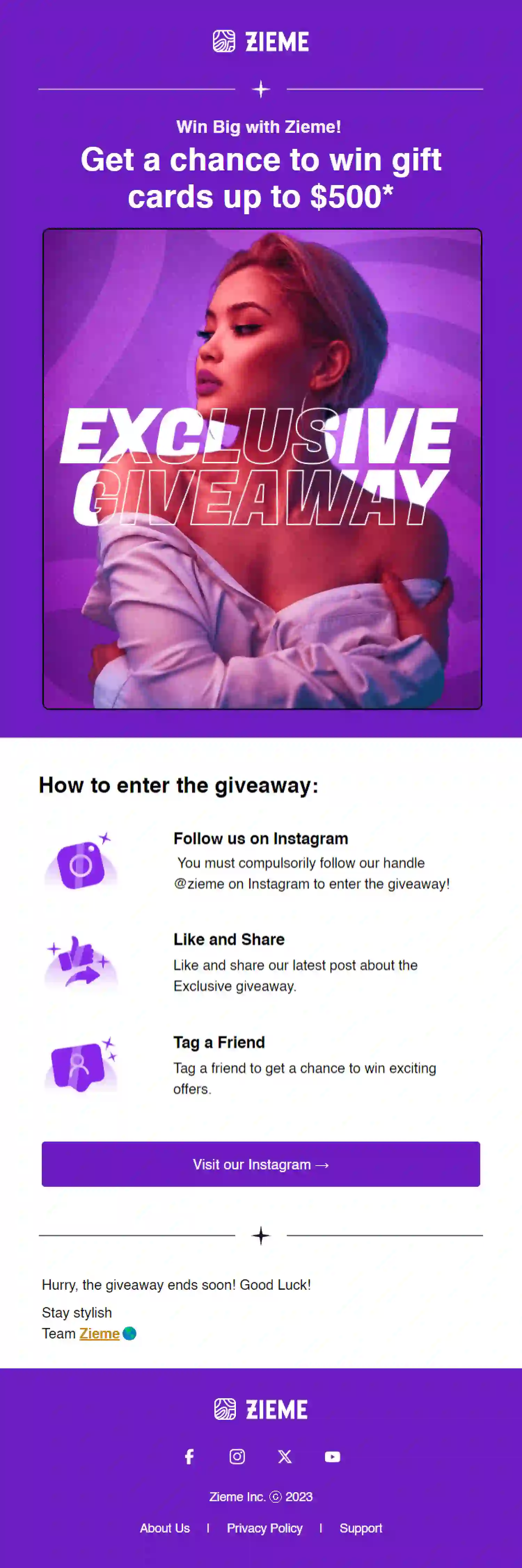 Work Raffle Email Template Free and Ready-to-Use Responsive Email Templates