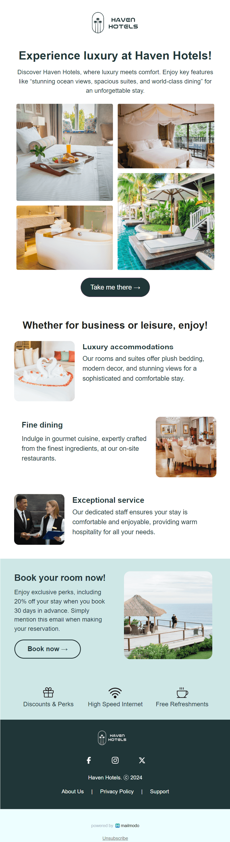Hospitality Email Example Free and Ready-to-Use Hotel Email Templates